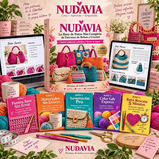 NUDAVIA ♡ La Base de Datos Más Completa de Patrones de Bolsos a Crochet.